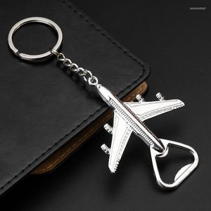 Porte-clés Argent Avion Décapsuleur Porte-clés Avion Pendentif Portable Porte-clés Bar Titulaire Cuisine Fournitures Ivre Homme Outil Cadeau Enek2