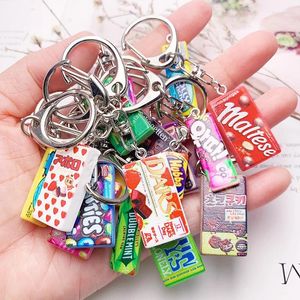 Porte-clés en résine simulée, bonbons, nourriture mignonne pour femmes et hommes, sac de voiture, pendentif, accessoires de fête de mariage