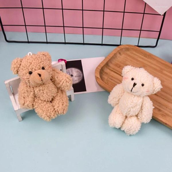 Porte-clés Simulation ours Mini peluche porte-clés pour jouet Machine cadeau prix de carnaval enfants sac à dos cadeaux de saint-valentin