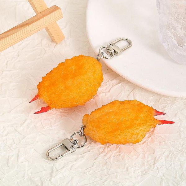 Keychains Simulation PVC Crab Claw Mini Fast Food Key Key Chain Pending Car Car Keychain portefeuille Backpack Decoration Toy Gift
