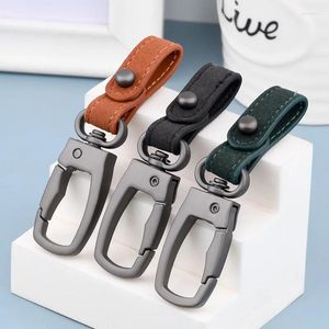 Porte-clés en cuir souple porte-clés de luxe classique hommes femmes voiture porte-clés porte-anneau pour homme cadeau bijoux en gros