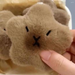 Keychains Soft Squeeze Capybara Plush Keychain Toys relleno Squeak Capibara Doll Chicken Keyring Chirping Kapibara Colgante Unisex