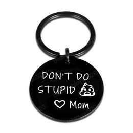 Porte-clés fils fille de maman mère ne font pas de cadeaux d'anniversaire pour garçon fille enfant adolescents porte-clés en métal