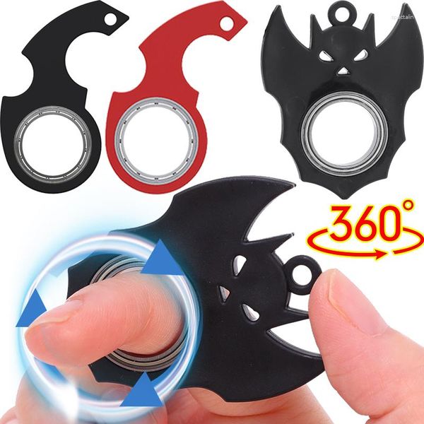 Llaveros Spinner Stress Toy Fingertip Spinning Keyring Finger Key Ring Metal Idget Toys Kid Aliviar el aburrimiento Fiesta Regalo Turntable Llavero