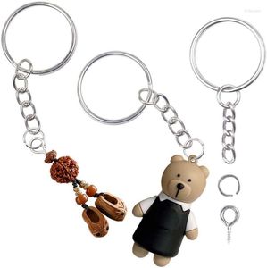 Keychains split metalen sleutelhanger gouden zilveren sleutelring met kettingonderdeel open spring connectorKeyChains keychainsKeyChains FORB22