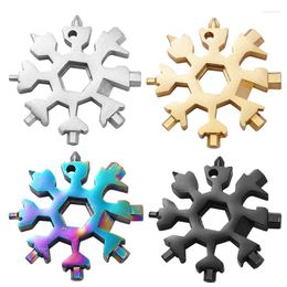 Porte-clés Spot Explosion Modèles Multifonctionnel Snowflake Clé Outil Carte Hexagonal Octogonal Multi-usages Extérieur Universel Keyc