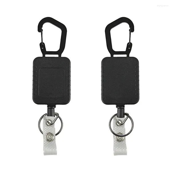 Porte-clés carré rétractable Badge bobine pince infirmières étudiants médecins porte-nom Landyard porte-clés accessoires de bureau