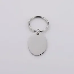 Schlüsselanhänger Edelstahl Oval Charm Blank zum Gravieren Metallanhänger Spiegelpoliert Großhandel 10 Stück