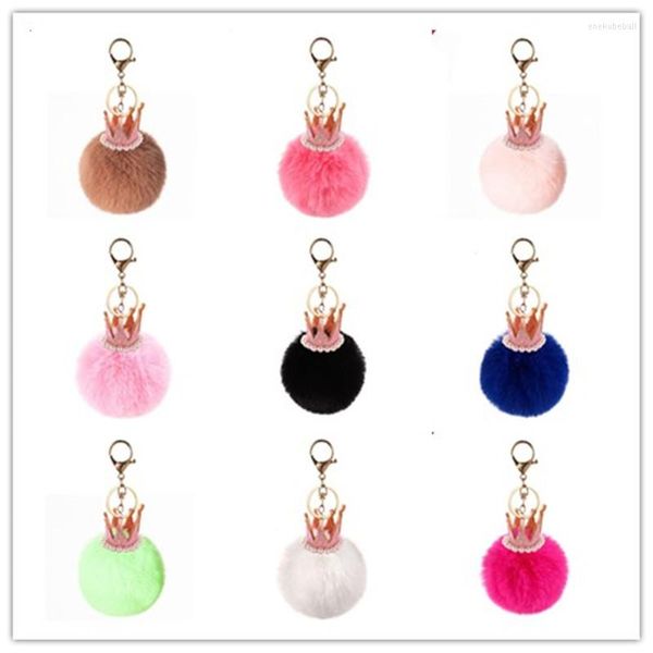 Porte-clés Styles Perle Porte-clés Couronne Rex Boule De Cheveux Sac Pendentif Téléphone Mobile