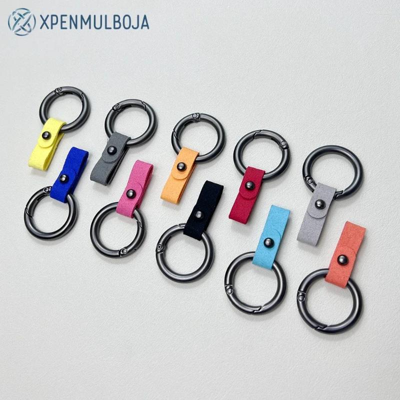 Keychains suède auto sleutelhanger lederen sleutelring mannen vrouwen touw ketting taille charme houder cadeau sieraden zakelijk