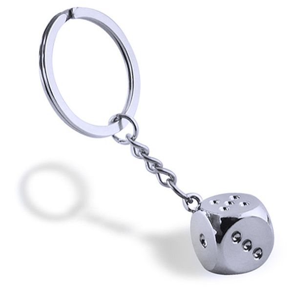 Porte-clés Super Deal nouveau porte-clés créatif en métal véritable personnalité dés alliage porte-clés pour voiture porte-clés bibelot