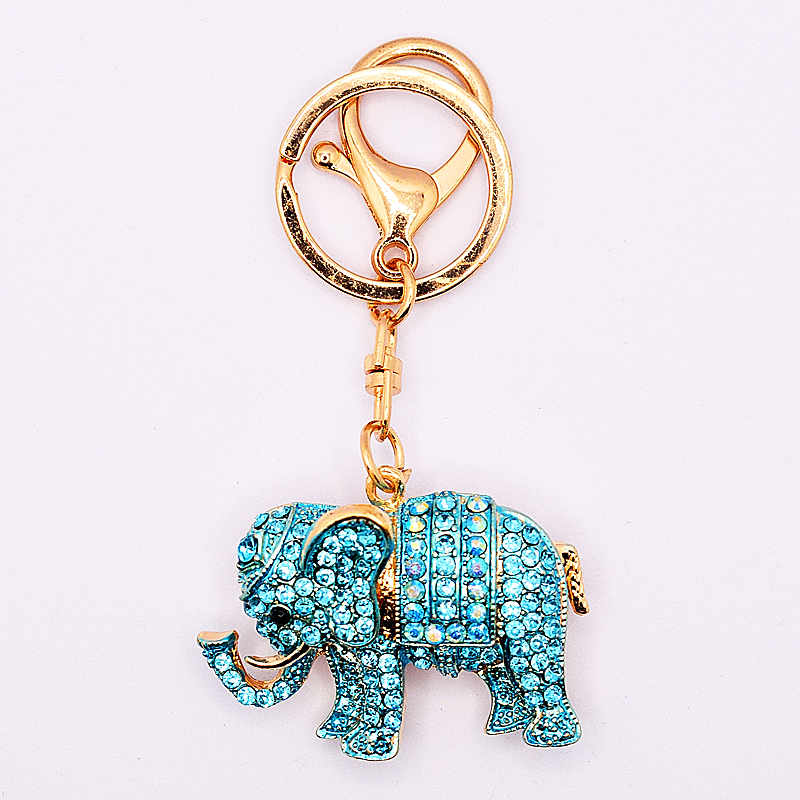 Klapety Thai 3D urocze szkliwo elephant rzemiosło kluczowe łańcuch kluczowy krysztoniczny pierścień zwierzęcy wrzeszczy biżuteria biżuteria