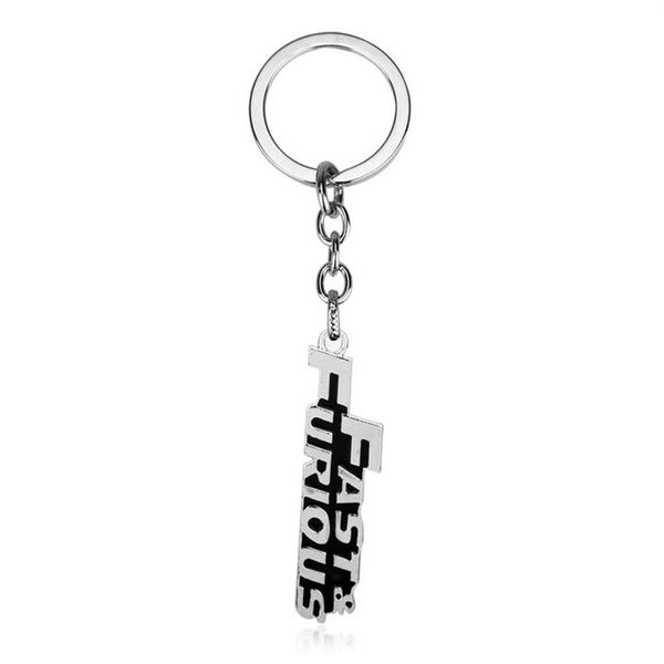 Porte-clés Les lettres rapides et furieuses Pendentifs Porte-clés Porte-clés simples Support de voiture Bibelot Film Jewelry298R