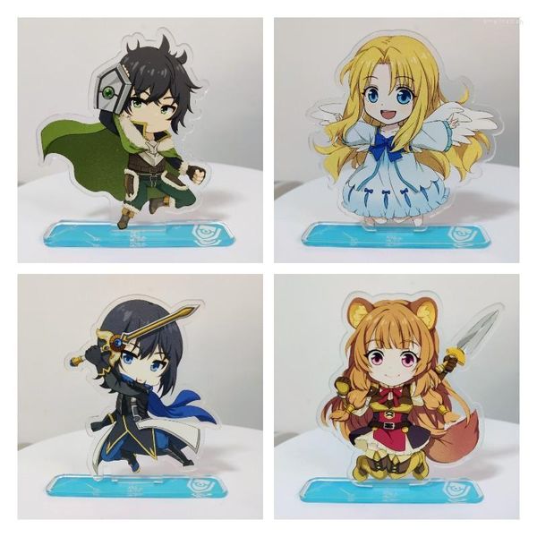 Llaveros The Rising Of Shield Hero Cosplay Figura de anime Acrílico Modelo de placa de doble cara Decoración de escritorio Lindo Signo de pie Fans Regalo Emel22