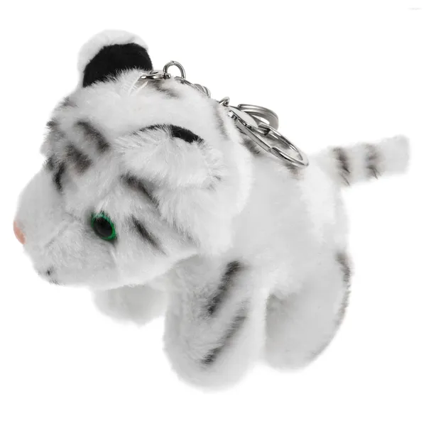 Porte-clés en peluche de tigre, porte-clés esthétique, breloque de sac, décor d'animaux en peluche