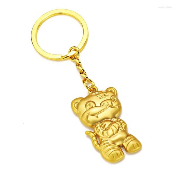 Porte-clés tigre année chanceux porte-clés pendentif porte-clés ornements voiture porte-clés pour sac à dos sac à main chaîne sac à bandoulière décoration cadeau