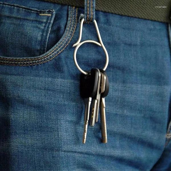 Porte-clés en alliage de titane TC4 intégré à dégagement rapide pour hommes, simplicité, suspension à la taille, porte-clés pur, durable et pratique