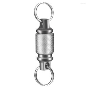 Keychains titanium quick release sleutelhanger afneembare sleutelring trekt uit elkaar voor zak/portemonnee/riemhouder accessoire
