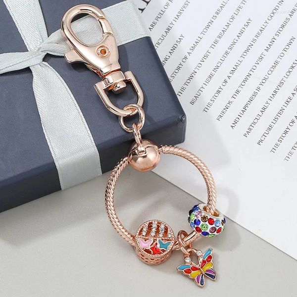 Porte-clés TOGORY Spring Styles Coloré Papillon Charme Perles Porte-clés Pour Femmes Hommes Porte-clés Petite Amie Filles Bijoux Accessoires Cadeau