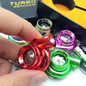 Llaveros Turbo Llavero con sonido y luz Turbina de automóvil Lámpara LED Lámpara LED Turbocompresor de metal de alta calidad Colgante