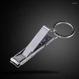 Porte-clés Ultra-mince Pliable Main Toe Nail Clipper Cutter Tondeuse En Acier Inoxydable Porte-clés En Gros Haute Qualité Manucure Outils Porte-clés