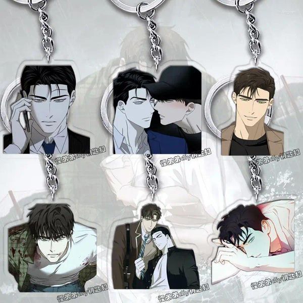 Porte-clés sous la lumière verte Anime porte-clés Matthew Raynor JIN BL hommes porte-clés pour femmes figure créative acrylique porte-clés pendentif cadeaux
