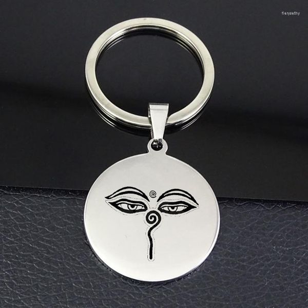 Porte-clés Unique Visage Porte-clés Est Haute Qualité En Acier Inoxydable Disque Porte-clés Bijoux Pour Hommes Et Femmes YP6984