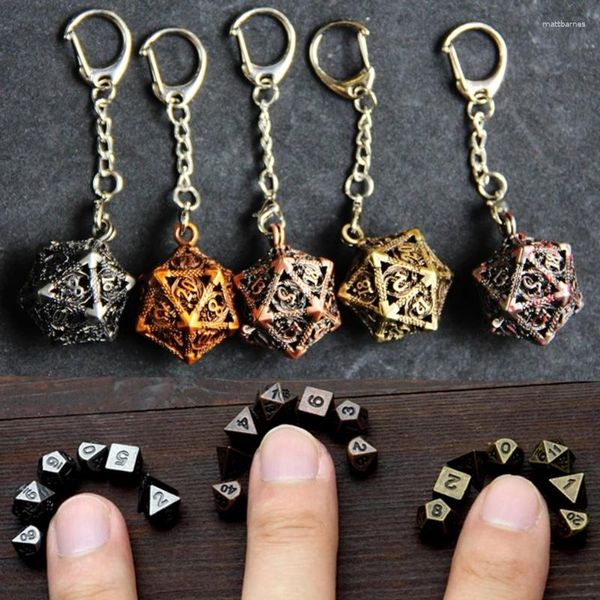 Porte-clés uniques, dés creux, pendentif, ensemble de cubes pratiques, ornement de chaîne, décoration de sac élégante