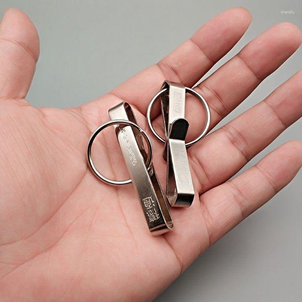 Porte-clés porte-clés utile 6 pièces voiture porte-clés en acier inoxydable ceinture Clip de fixation Auto porte-clés cadeaux pour collègue ami