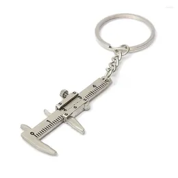 Porte-clés utile Mini Vernier Caliper outil pendentif curseur diapositives porte-clés porte-clés 10 cm