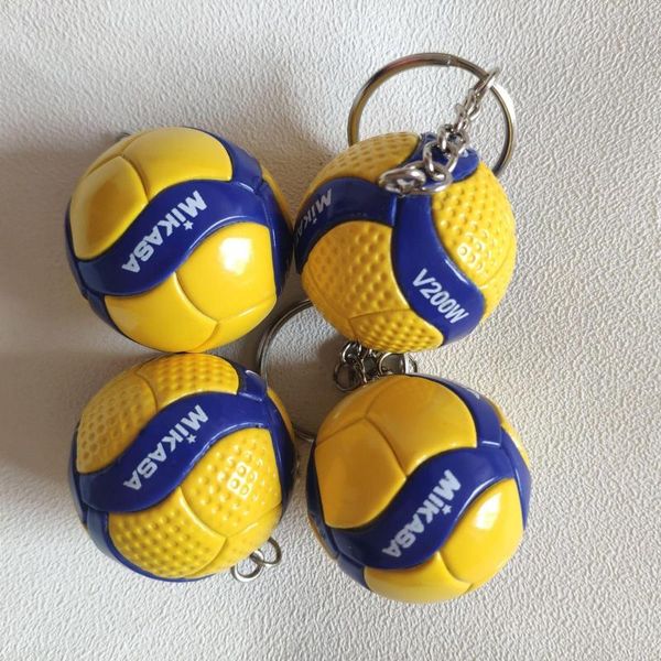Porte-clés V200w Mini PVC volley-ball porte-clés Sport porte-clés cadeau voiture porte-balle anneau pour joueurs hommes femmes porte-clés anniversaire