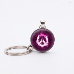 Porte-clés jeu vidéo Overwatc plaqué argent OW Logo pendentif porte-clés voiture porte-clés hommes bijoux pour fans cadeaux