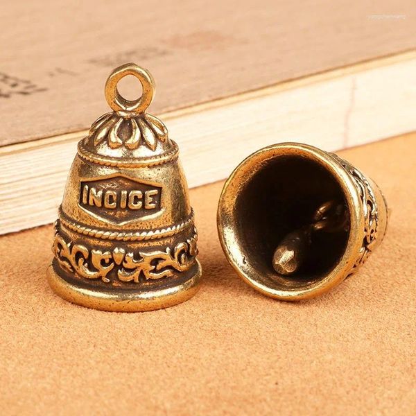 Porte-clés Vintage en laiton porte-clés pur cuivre antique cloche anneau voiture pendentif petit cadeau homme