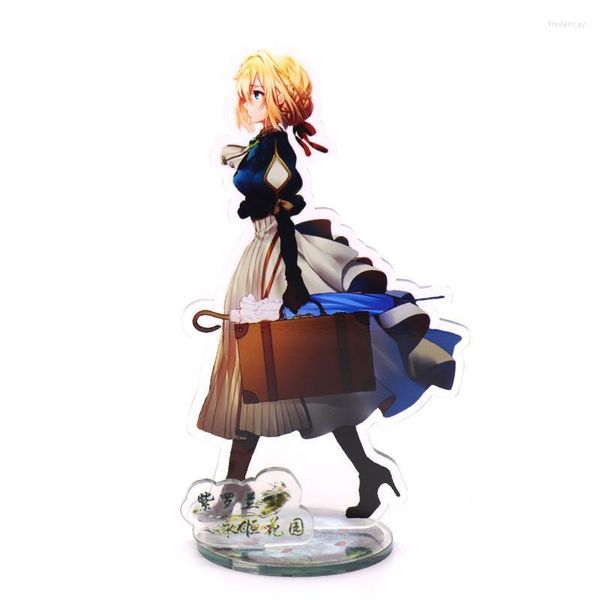 Porte-clés Violet Evergarden Porte-clés Homme Anime Acrylique Debout Creative Figure Porte-clés Haute Qualité Titulaire Étudiant Modèle Brelok Fred22