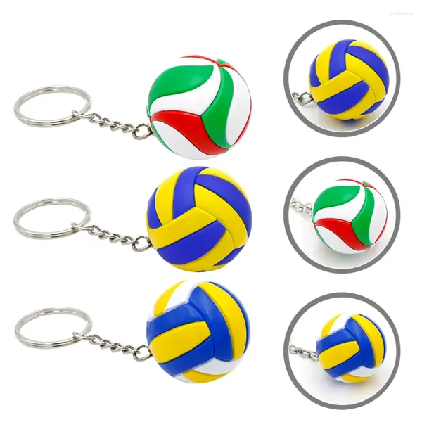 Llaveros Voleibol Llavero Deportes Bola Colgante Colgante 3D Estéreo Color Jugador Llavero Mochila Regalo