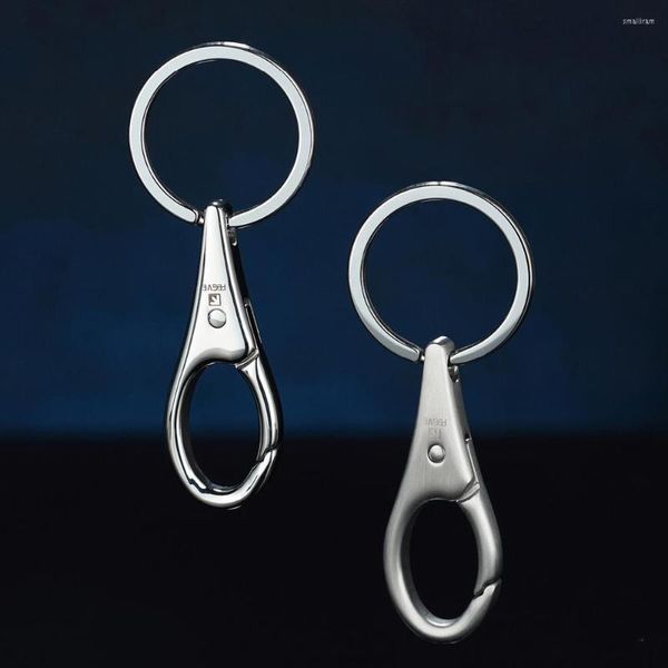 Porte-clés boucle de ceinture en acier inoxydable porte-clés goutte d'eau porte-clés cadeau en métal personnalisé