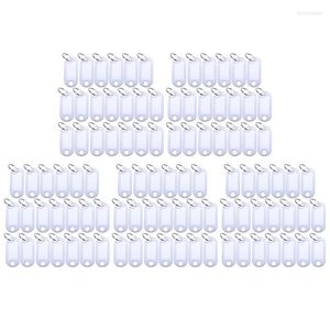 Keychains White Portable Plastic Key FOB Tag ID Labels 100 stuks Enek22