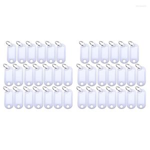 Keychains White draagbare plastic sleutel FOB TAG ID Labels 60 stuks miri22