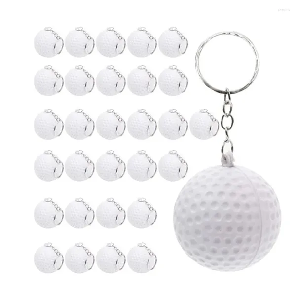 Keychains White Pu Golf Ball Keackchain Bulk Set (1,57 pouces 30 pack) accessoires
