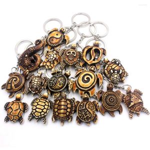 Porte-clés en gros lots mixtes 16 pièces imitation os porte-clés porto Rico style tortues de mer hawaïennes bijoux pour hommes cadeau pour femmes