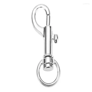 Keychains Groothandel 10 stks metalen veer Snap sleutel ringen kreeften klemps swivel trigger clips haken 34 mm voor sieraden