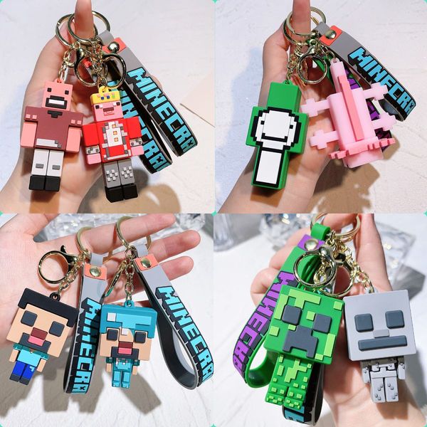 Keychains accesorios para mujeres diseñador anime dibujos animados de acción mundial figura llave llave acción colgante figura de piezas automáticas llave