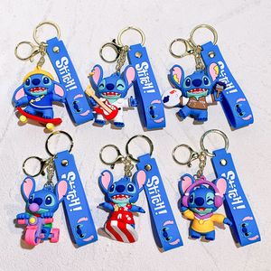 Keychains Accessoires Femme Designer Key Rings for Women New Stitch Boy Keychain Pendant Cartoon Figure Stitch Boy Car Key Chain