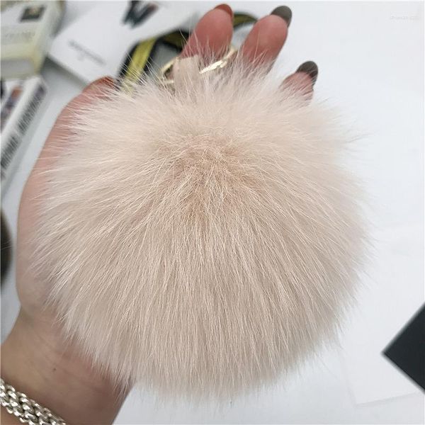 Porte-clés Femme Bag-Hang Pendentif Bijoux Pompon Car-Keyring -Fur-Ball Fluffy-Fur