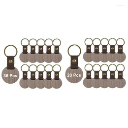 Keychains Wood Keynchain Blanks Tags personnalisés Small Chain Chain Bulk Walnut Laser