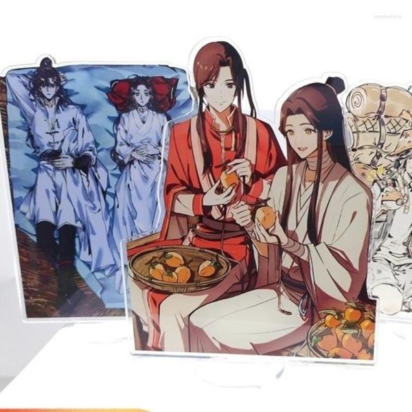 Llaveros Xie Lian Anime KeyChain Mujeres Acrílico Soporte Llavero Hombres Modelo Party Ornament Japan Cos Girls Gift Heaven Official's Blessing