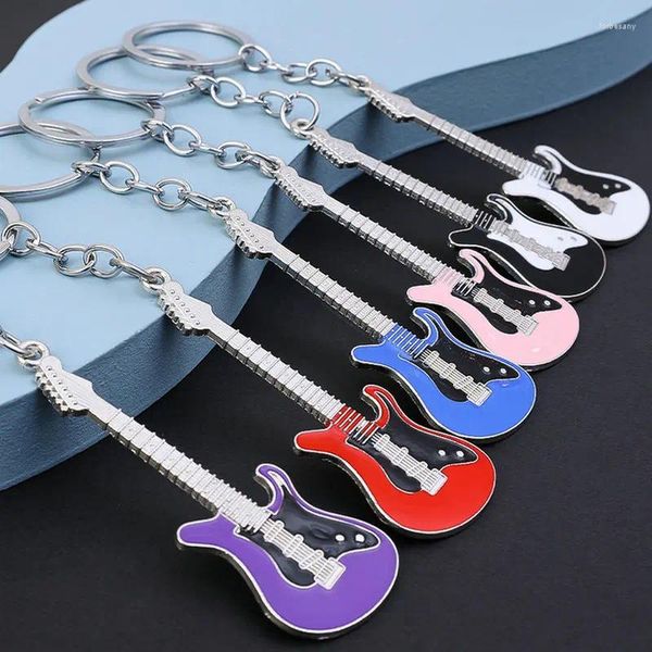 Keychains Y2K Guitare classique Keychain Car Chain Chain Ring Instruments Musical Instruments Pender For Man Femmes Cadeau Gift Keyring