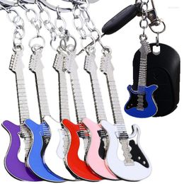 Porte-clés Y2K métal guitare porte-clés mignon basse porte-clés pour homme femme sac pendentif voiture porte-clés accessoires mélomanes cadeau