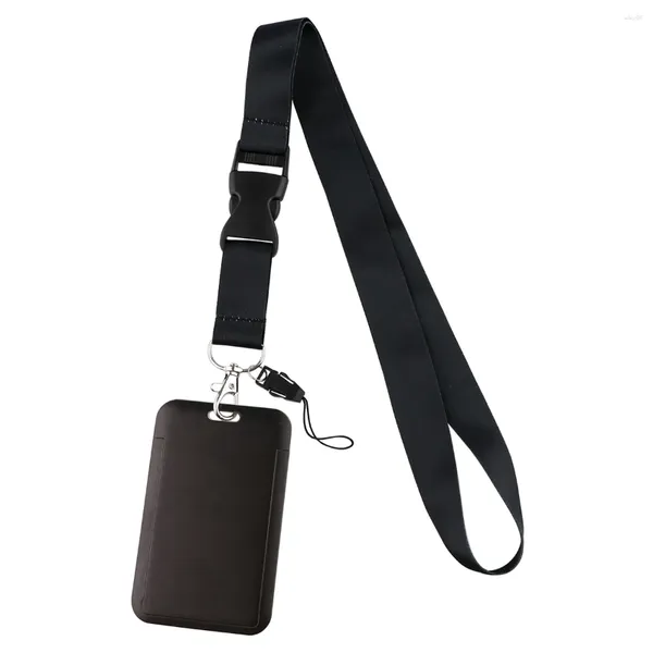 Keychains YQ1135 Pure Black Keychain Lonyard Téléphone STACTS POUR KEYS ID CAMPUS BADGUS STRAP COURD CORDE CORDE CORDE CORDE CORDE