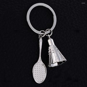 Porte-clés en alliage de Zinc Badminton porte-clés porte-anneau créatif décontracté personnalité voiture porte-clés charme sac porte-clés bijoux cadeau en gros J029